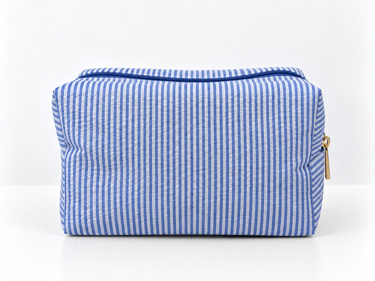 Stripped Travel Case - Blue