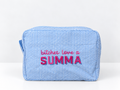 The 'Bitches Love A Summa" Pouch & Travel Case - Blue/Pink