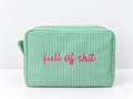 The "Full of Shit" Pouch & Travel Case - Green/Hot Pink