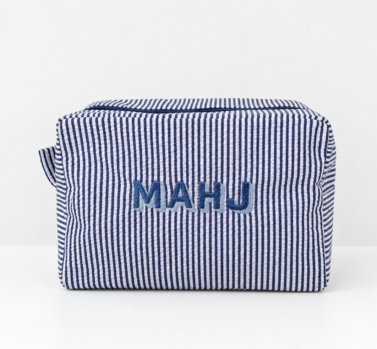 Embroidered Mahjong Pouch & Travel Case - Classic Navy