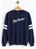 Yay Sports Striped Sleeve Sweatshirt - Navy