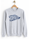 Rhody Pennant Crewneck - Heather Grey